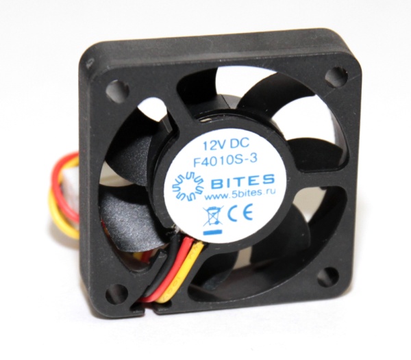 Вентилятор  40x40x10mm 5bites F4010S-3, подшипник скольжения, 5500RPM, 22dBa, 3 pin